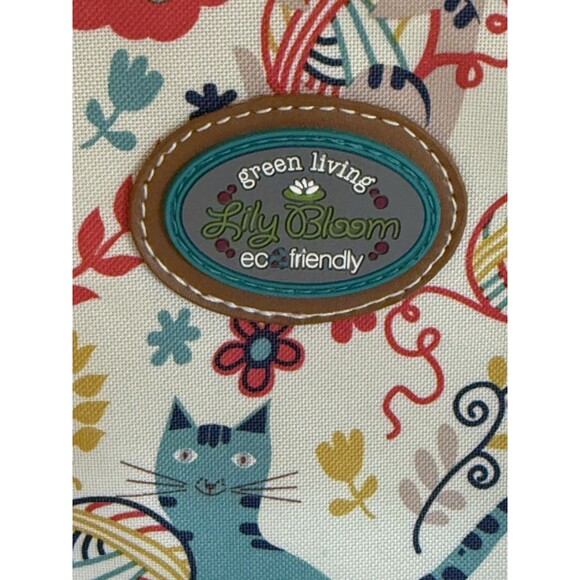 Lily Bloom Large Travel Tote Bag Cats Kitten Design Colorful 18" Luggage - Picture 4 of 16